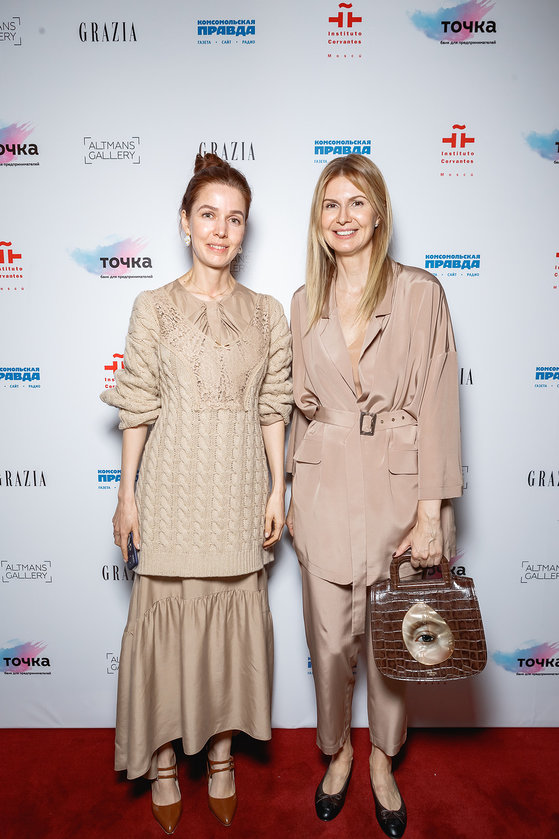 The designer Alena Akhmadullina and Kristina Altman
