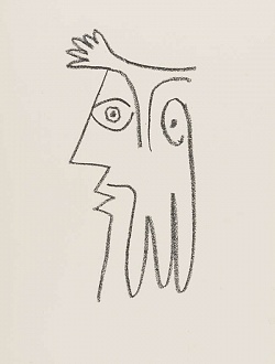Пикассо с 1916 по 1961 г. Голова в профиль